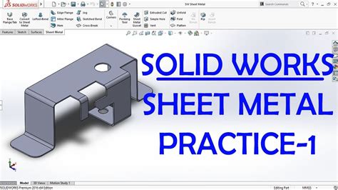 sheet metal modeling solidworks|solidworks sheet metal basics.